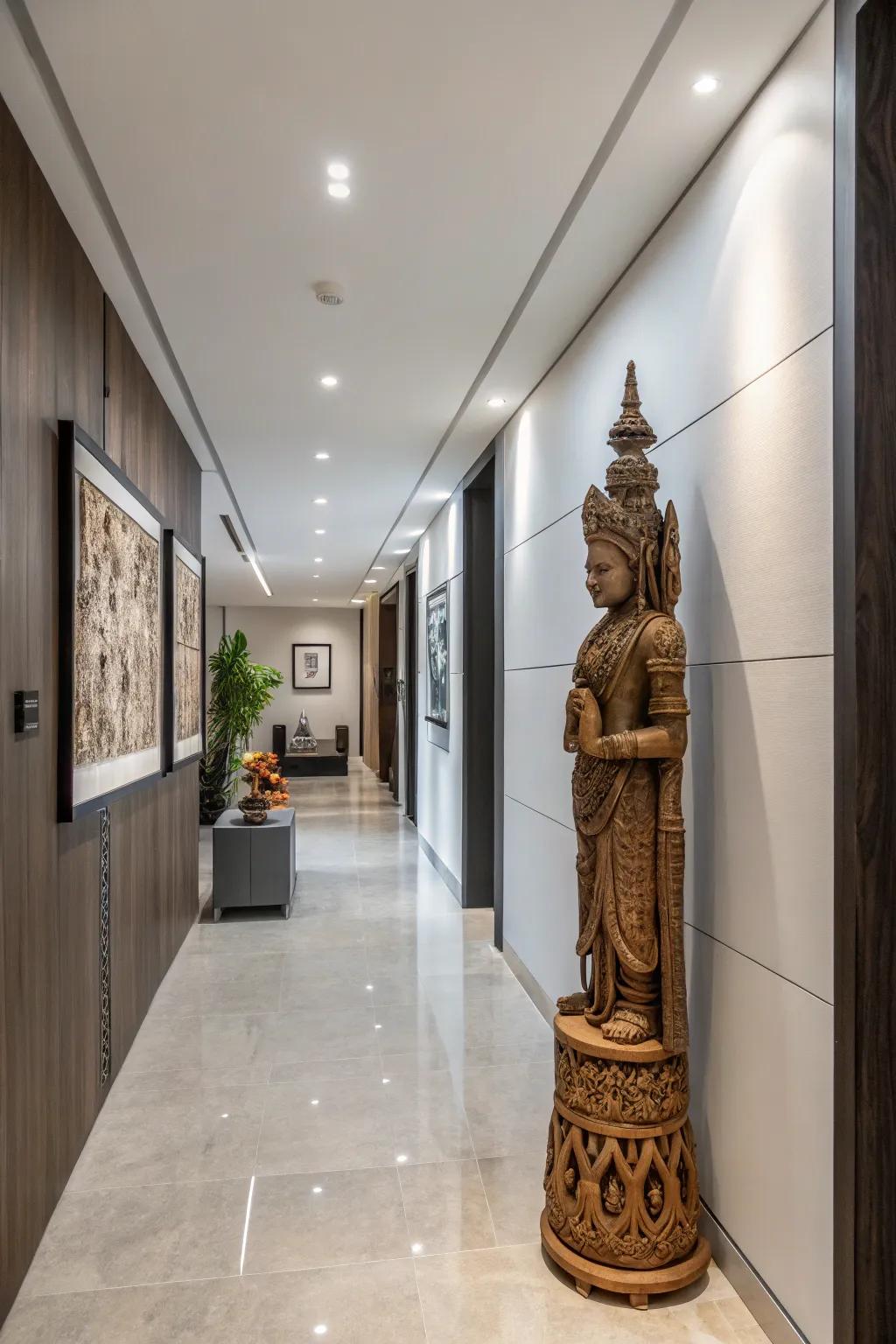 Add artistic elegance to your spaces with wooden sculptures.