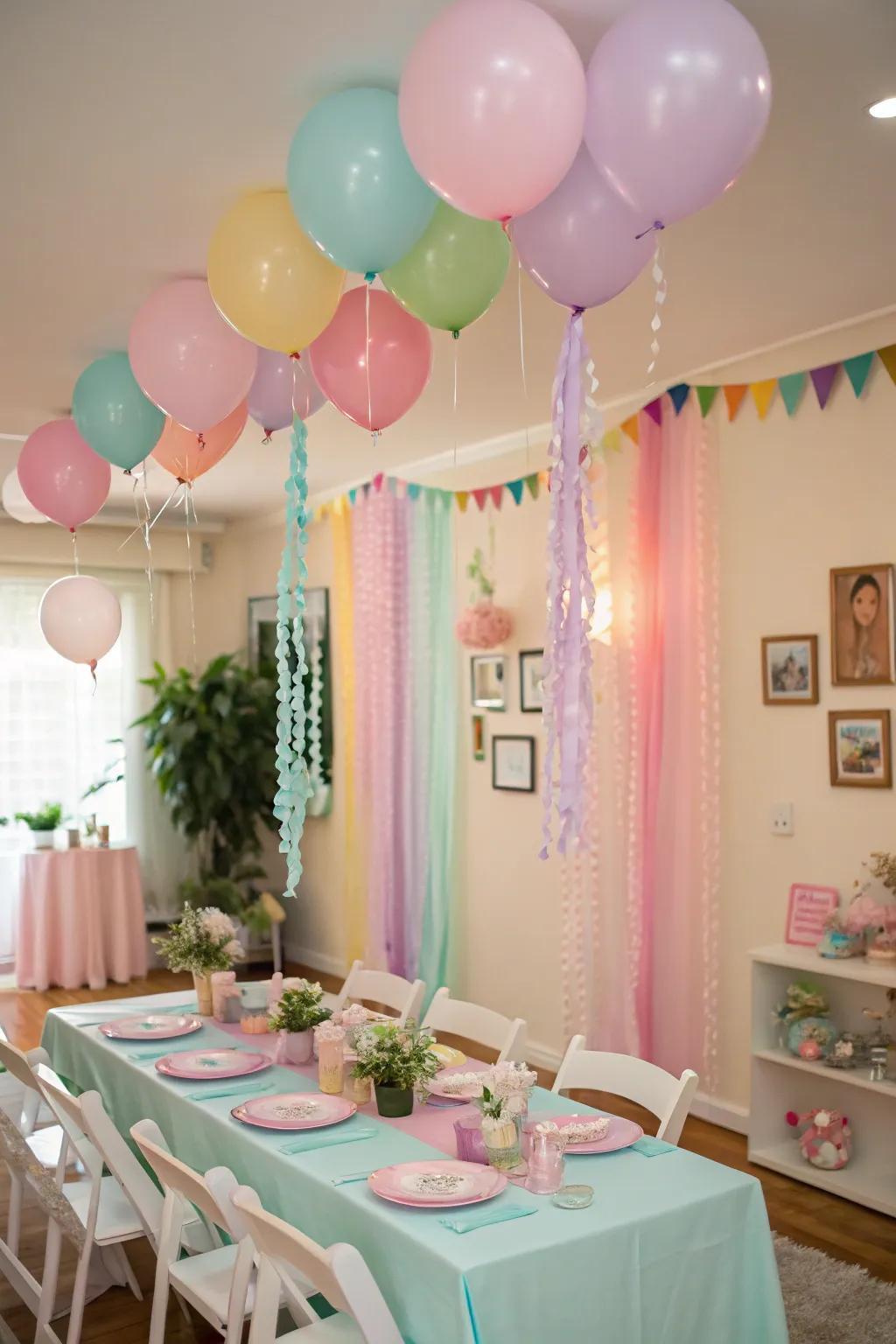 Achieve a stylish look with color-coordinated decorations.