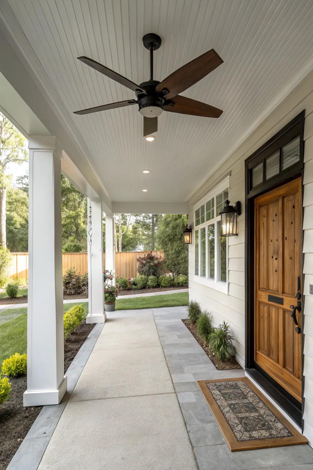 An elegant ceiling fan for enhanced comfort.