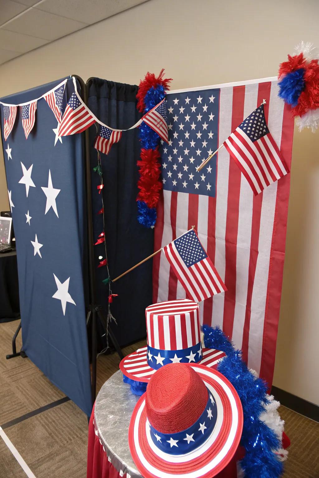 Make memories with a themed photo booth and fun props.