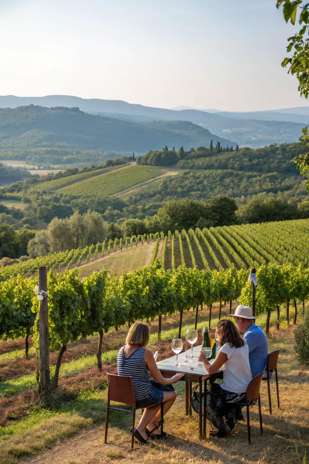 Enjoy a leisurely afternoon at a picturesque winery.