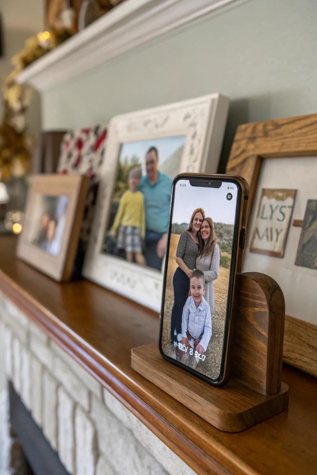 Add warmth to your home screen by using personal photos.