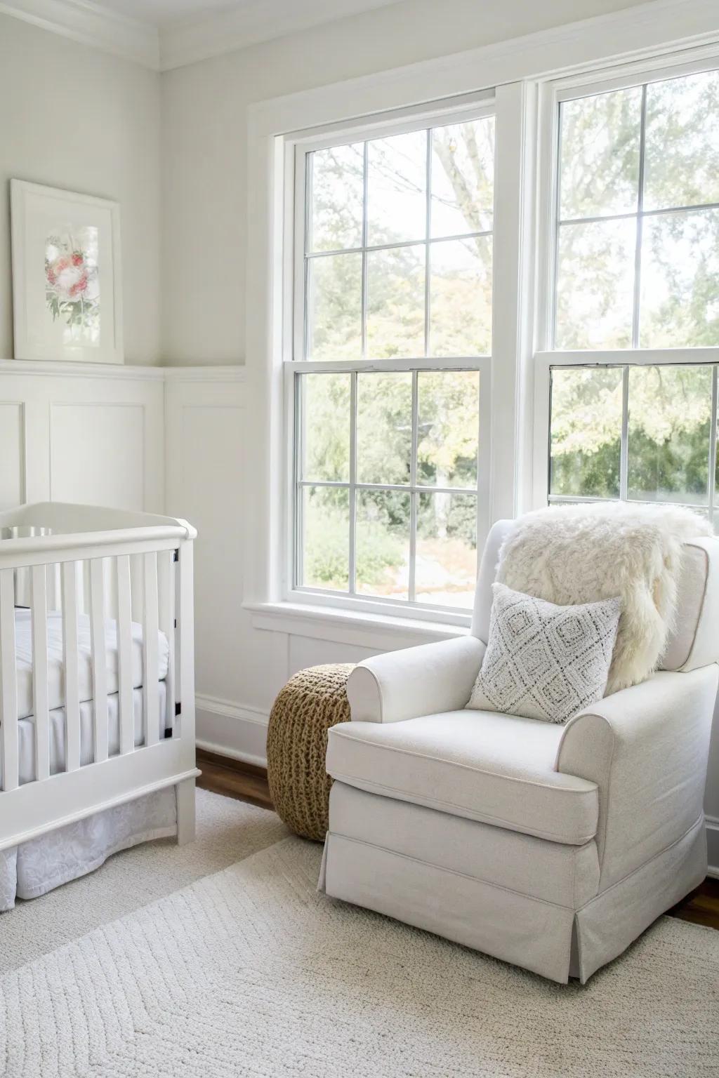 A comfortable seating zone encourages relaxation and peace.