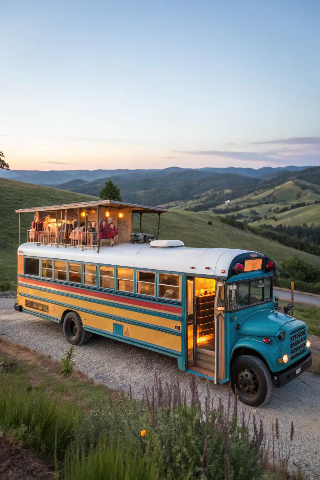 Enjoy life on the road with a creative skoolie conversion.