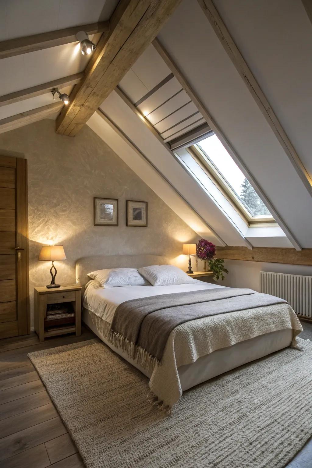 Transform your attic into a character-rich and comfortable bedroom.