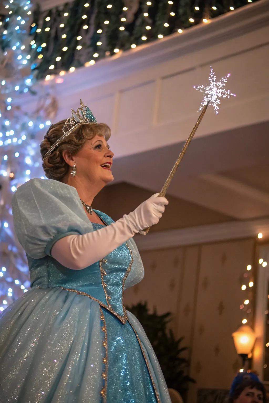 With a fairy godmother costume, sprinkle some magic.