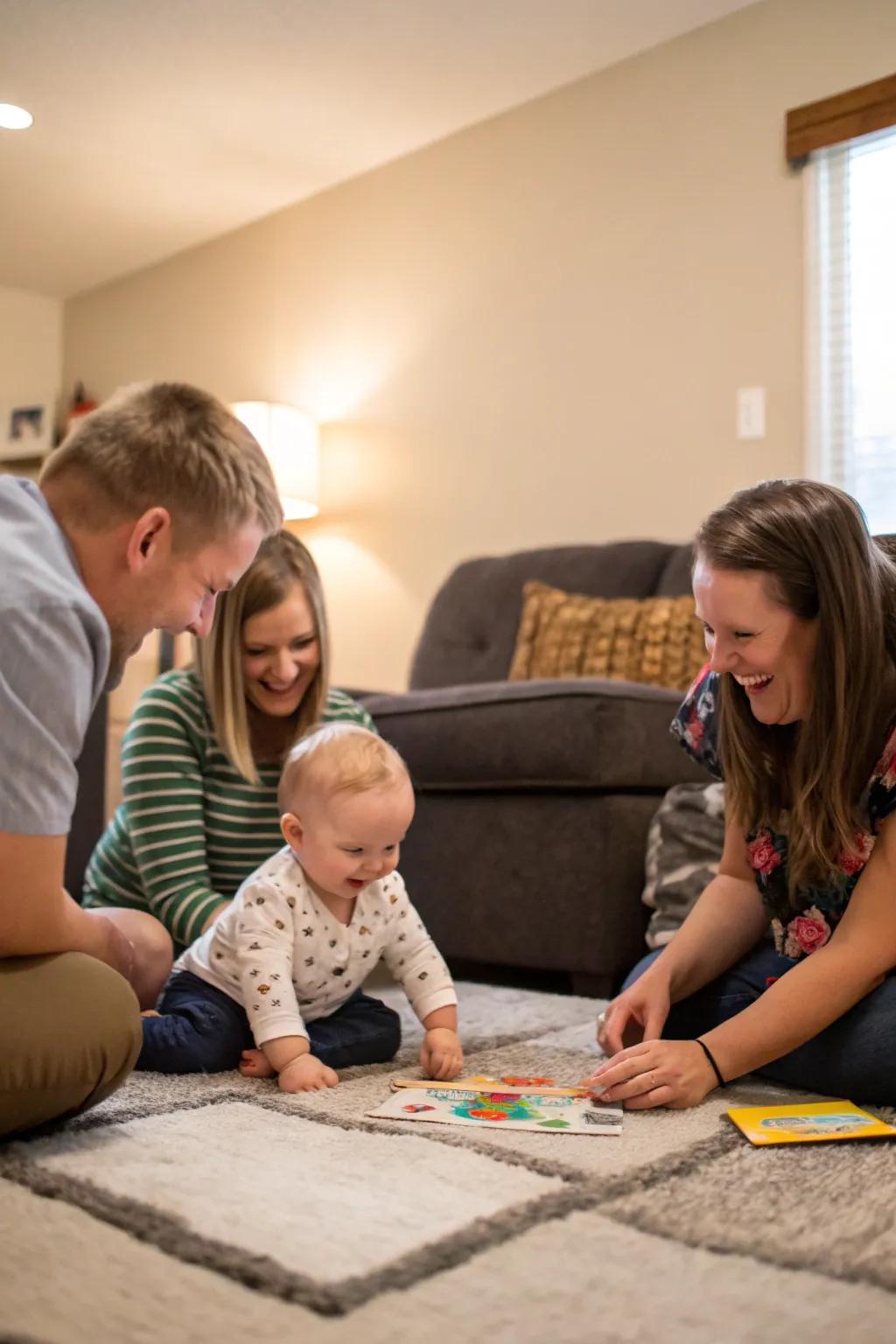 Incorporating family renders monthly photos especially meaningful.