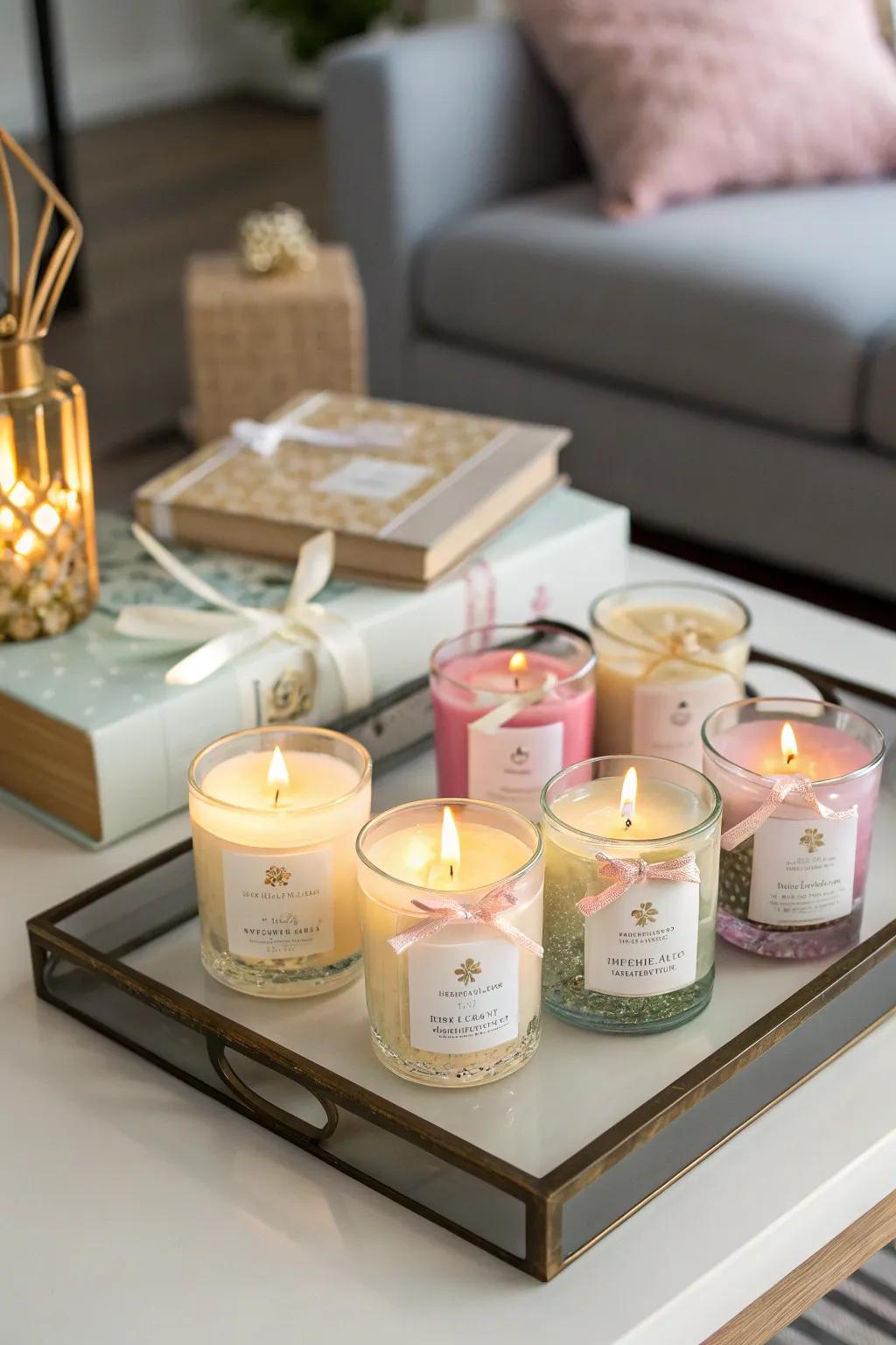 Small fragrant waxes provide a hint of leisure.