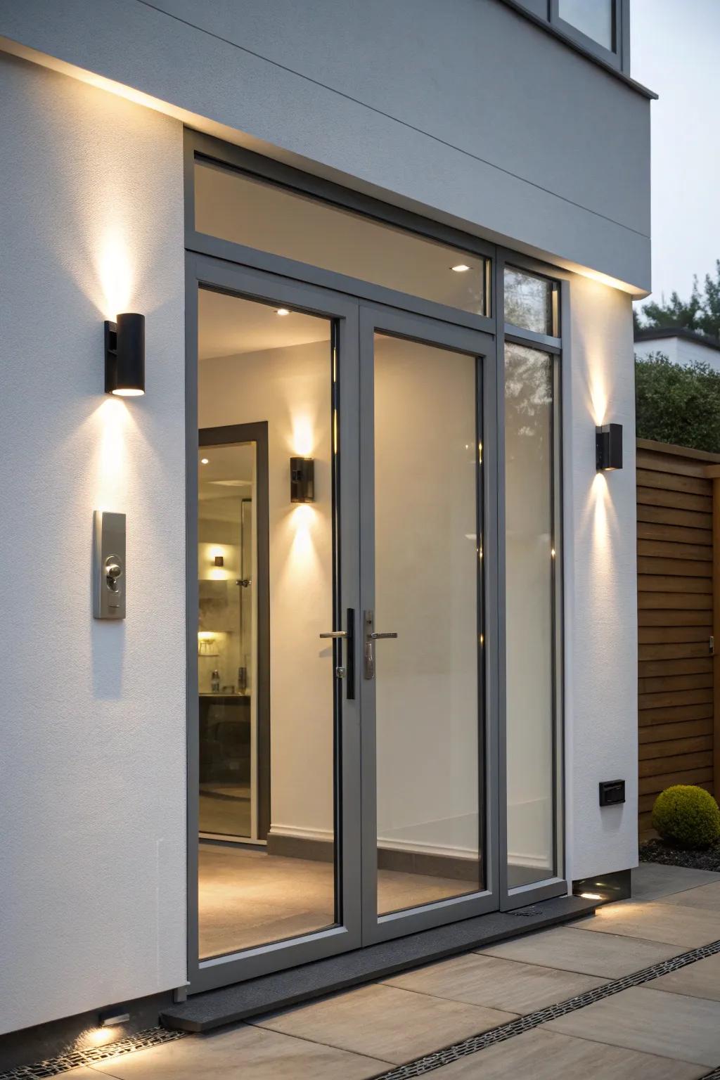 Minimalist lights keep things clean and classy.