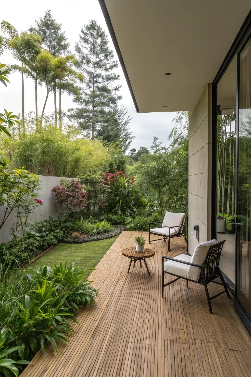 Bamboo flooring is both eco-friendly and stylish.