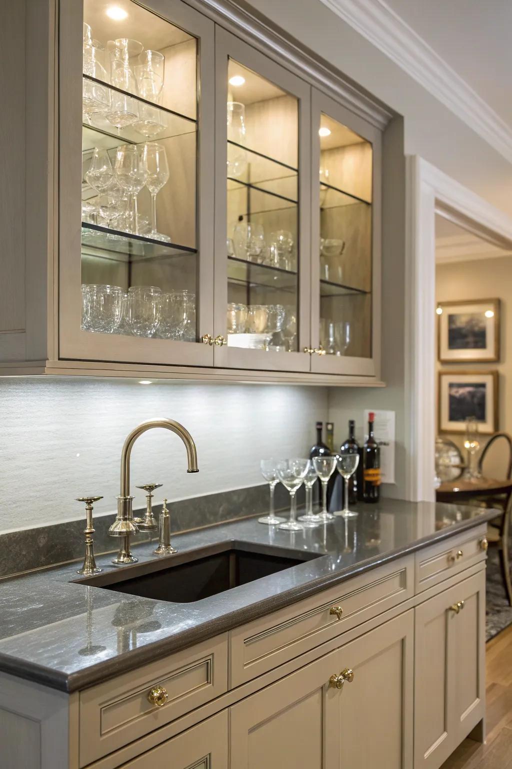 A bar sink offers unmatched ease for entertaining.