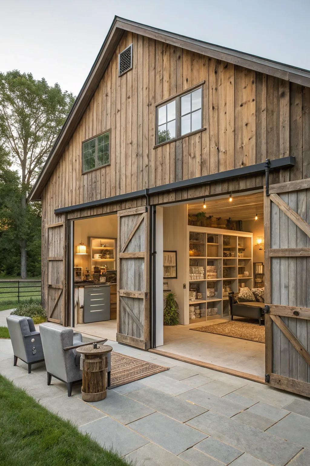 Mixed-use barns blend practicality with versatility.