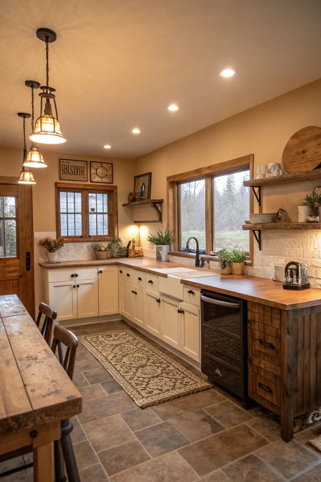 Neutral and natural colors provide a serene and versatile backdrop.