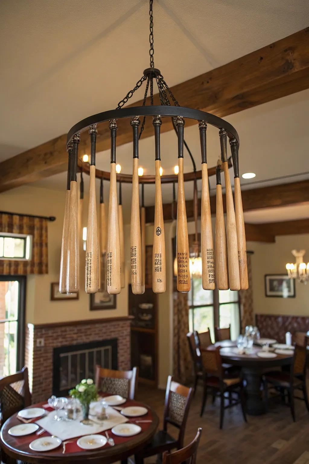 Light up the room with a willow stick chandelier.