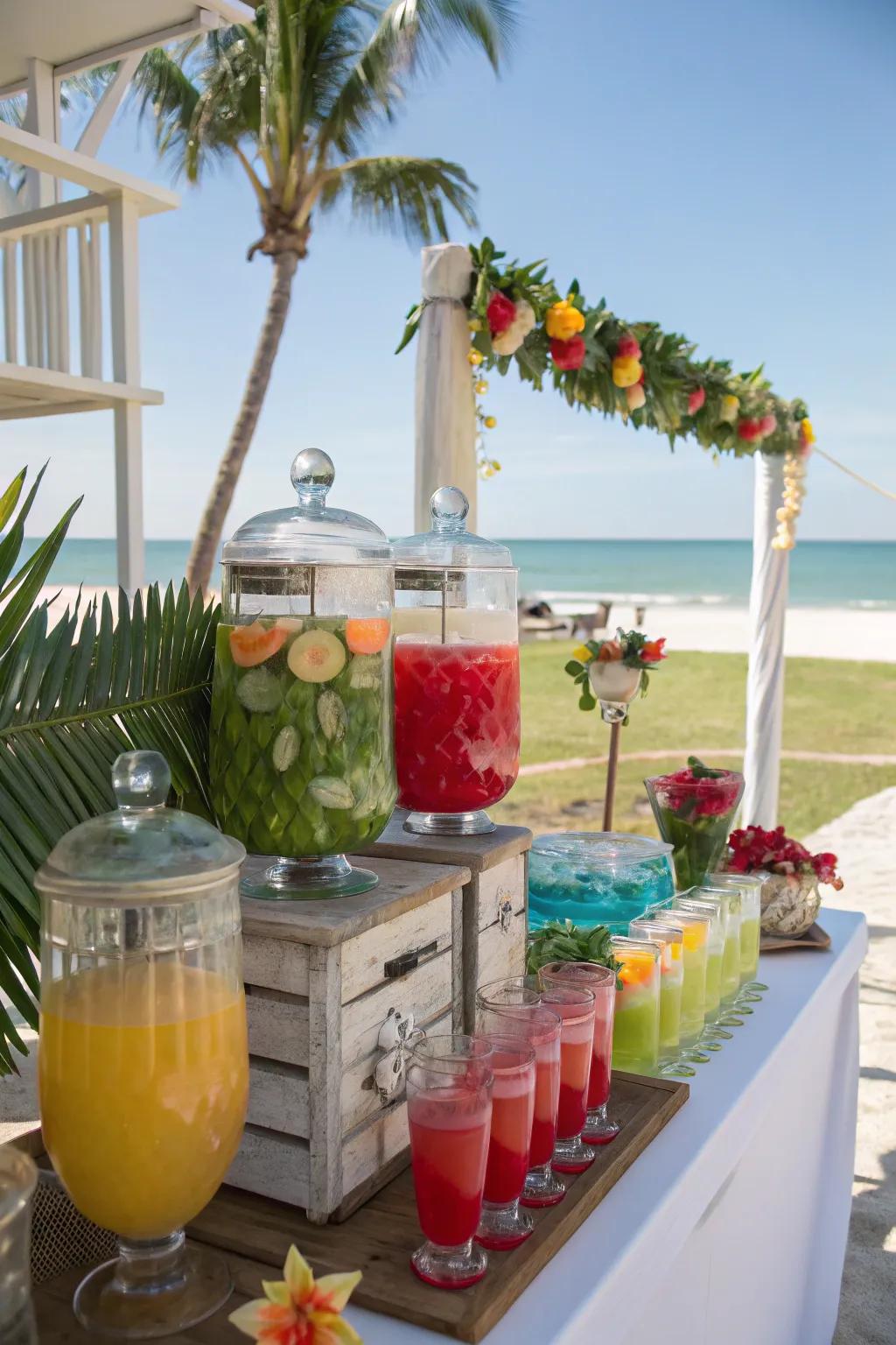 Maintaining guest hydration and happiness with a revitalizing drink center.