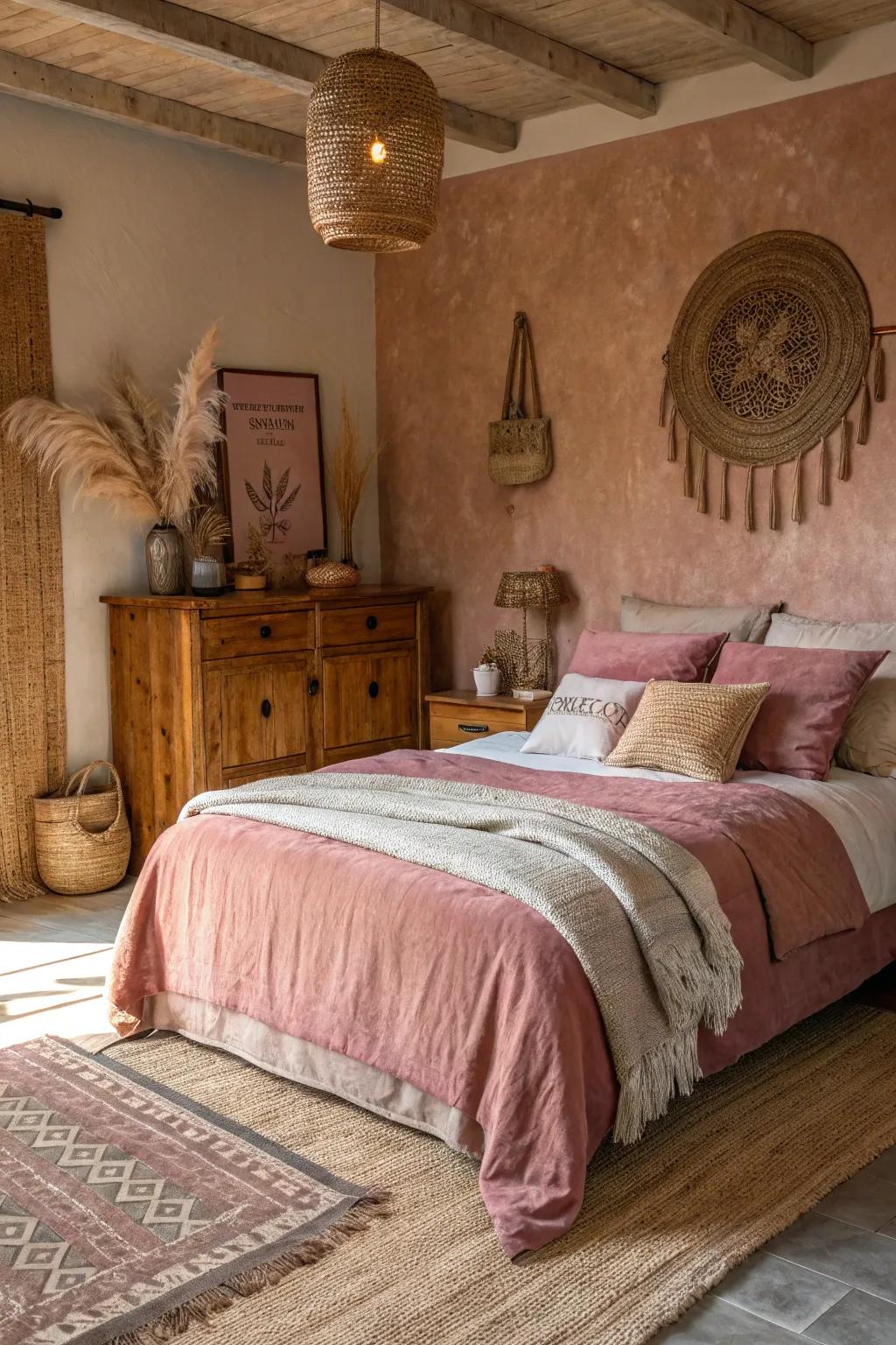 Establish a cozy atmosphere with comforting natural hues.