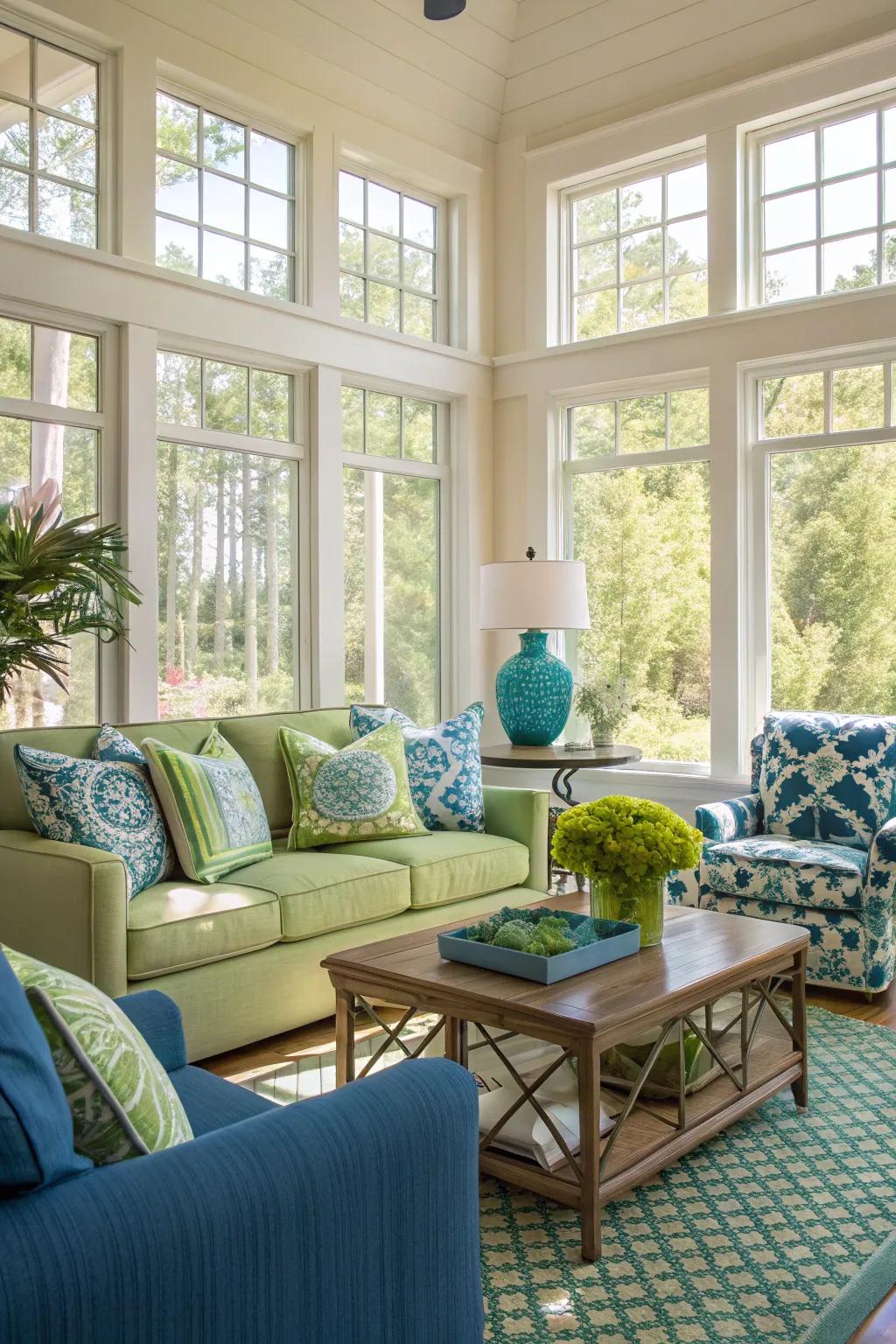 Sunlight highlights the calm and welcoming ambiance.