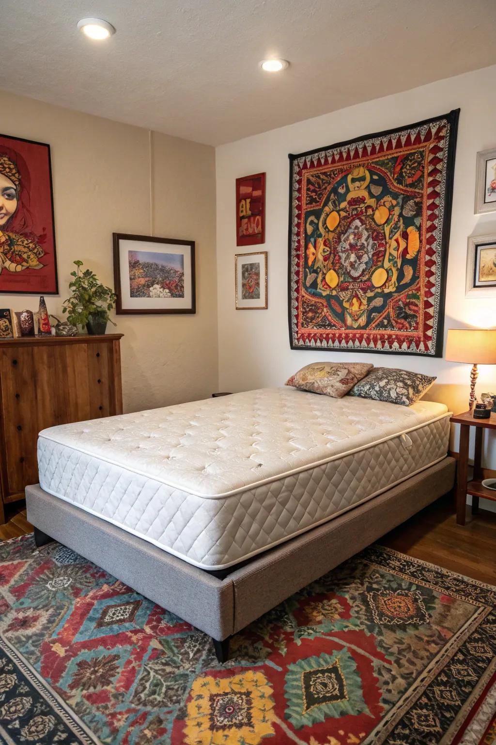 Artistic style brings personality to your bedroom.