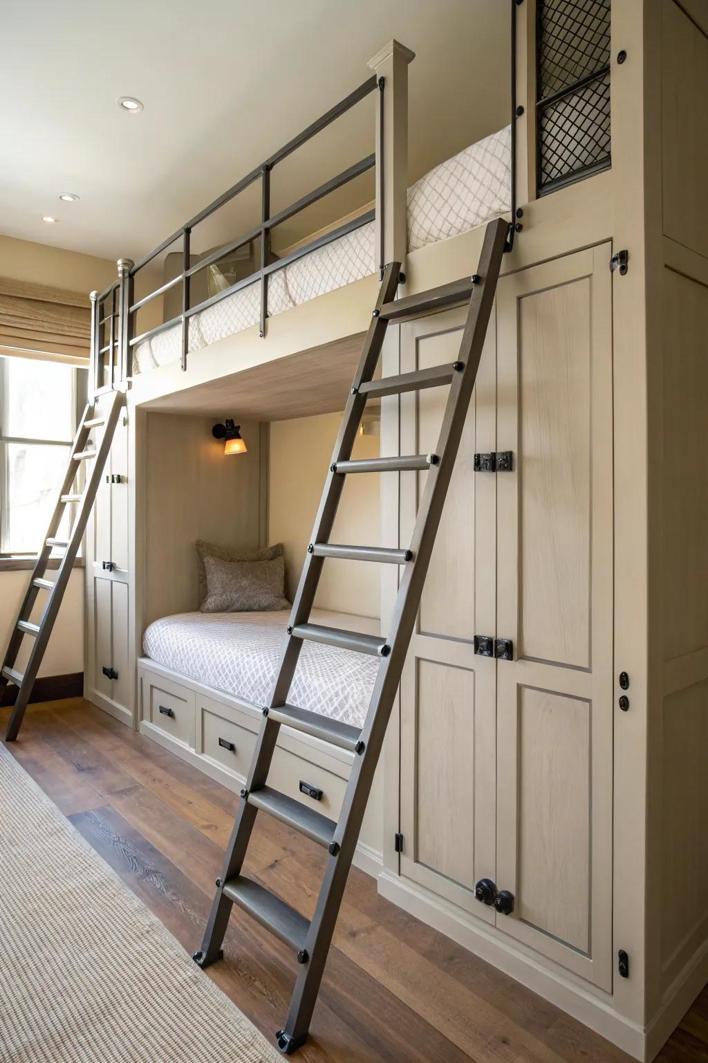 Safe and secure: prioritize safety with well-designed bunk beds.