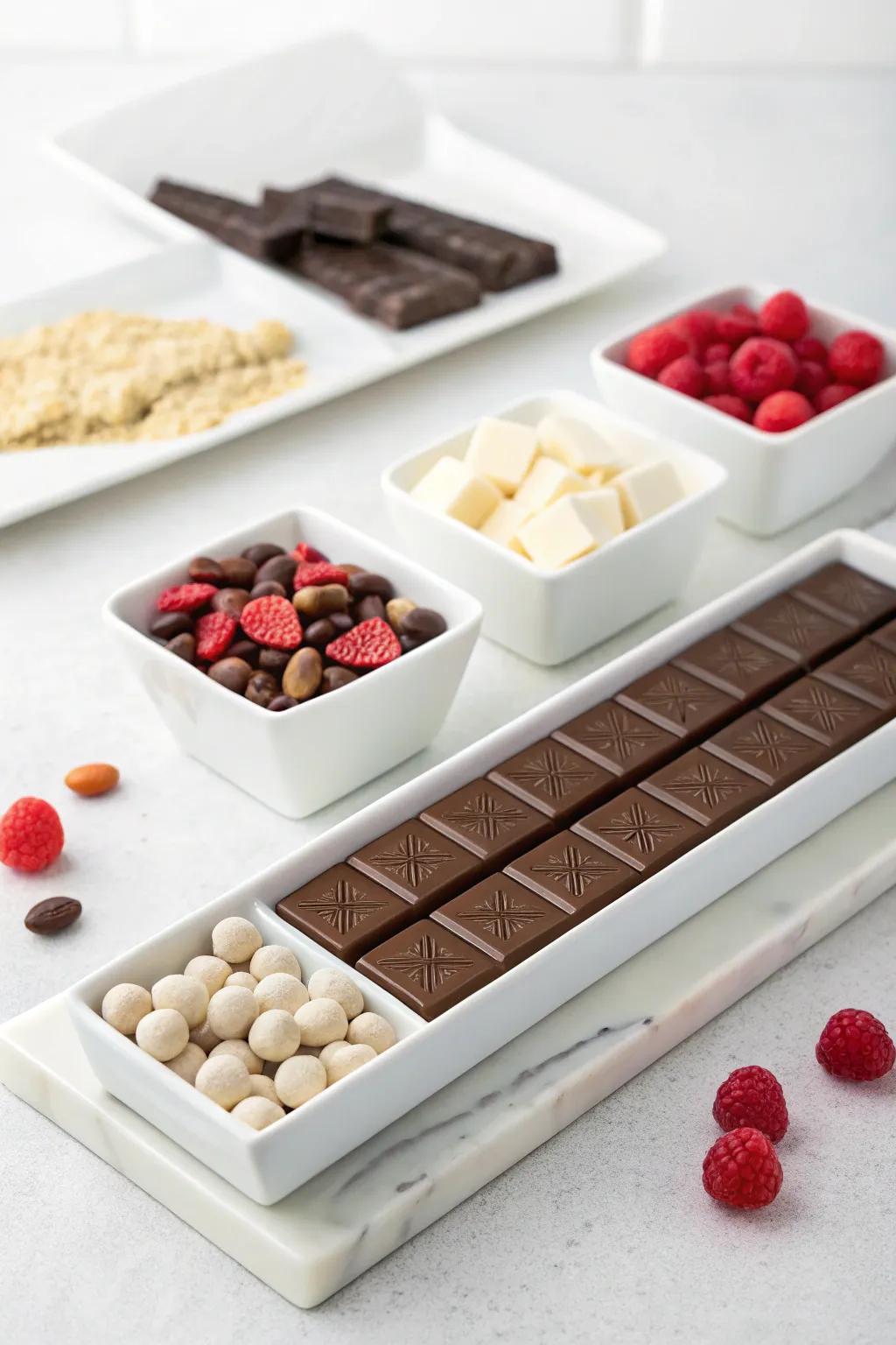 A minimalist candy bar celebrating simplicity and elegance.