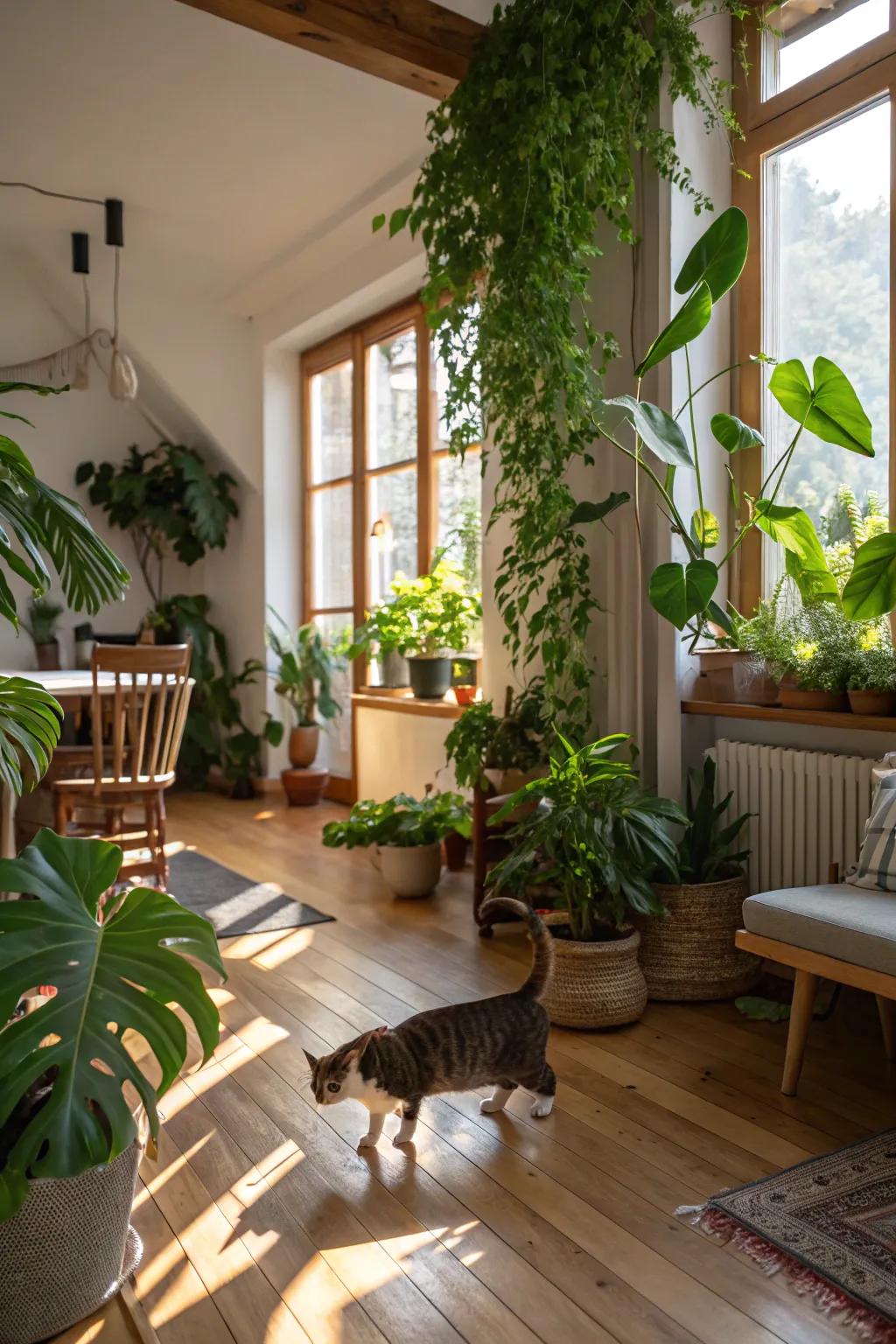 Nature-inspired decor creating a harmonious space.