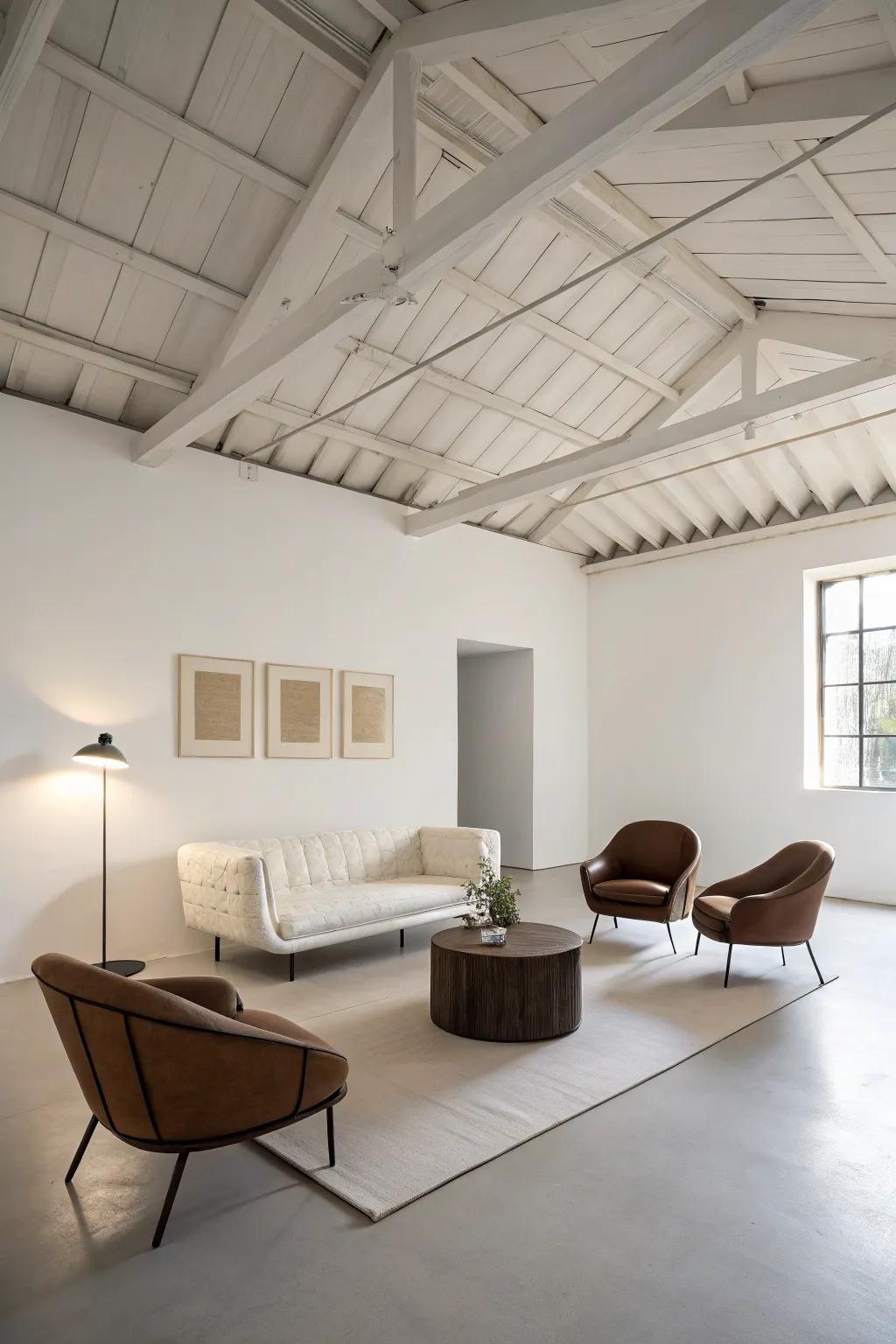 Achieve smooth elegance through simple ceiling styles.