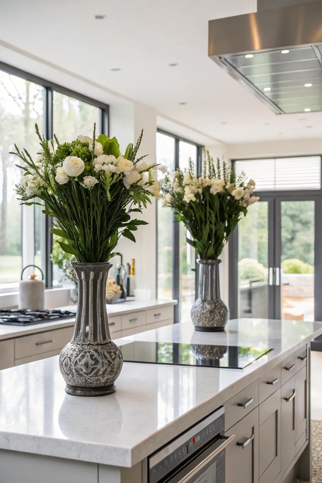 Create a feeling of balance by using symmetrical decor arrangements.