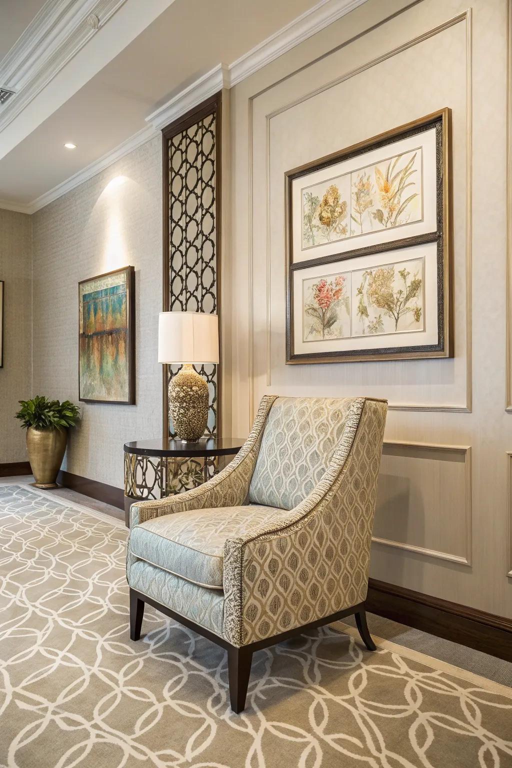 Establish harmony by coordinating colors with design elements.