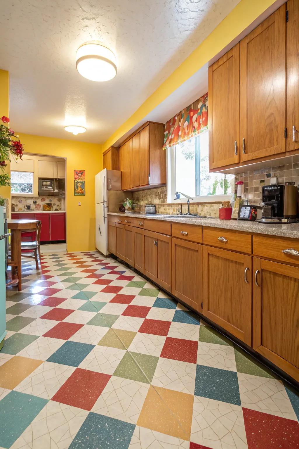 Linoleum floors: vibrant and sustainable.