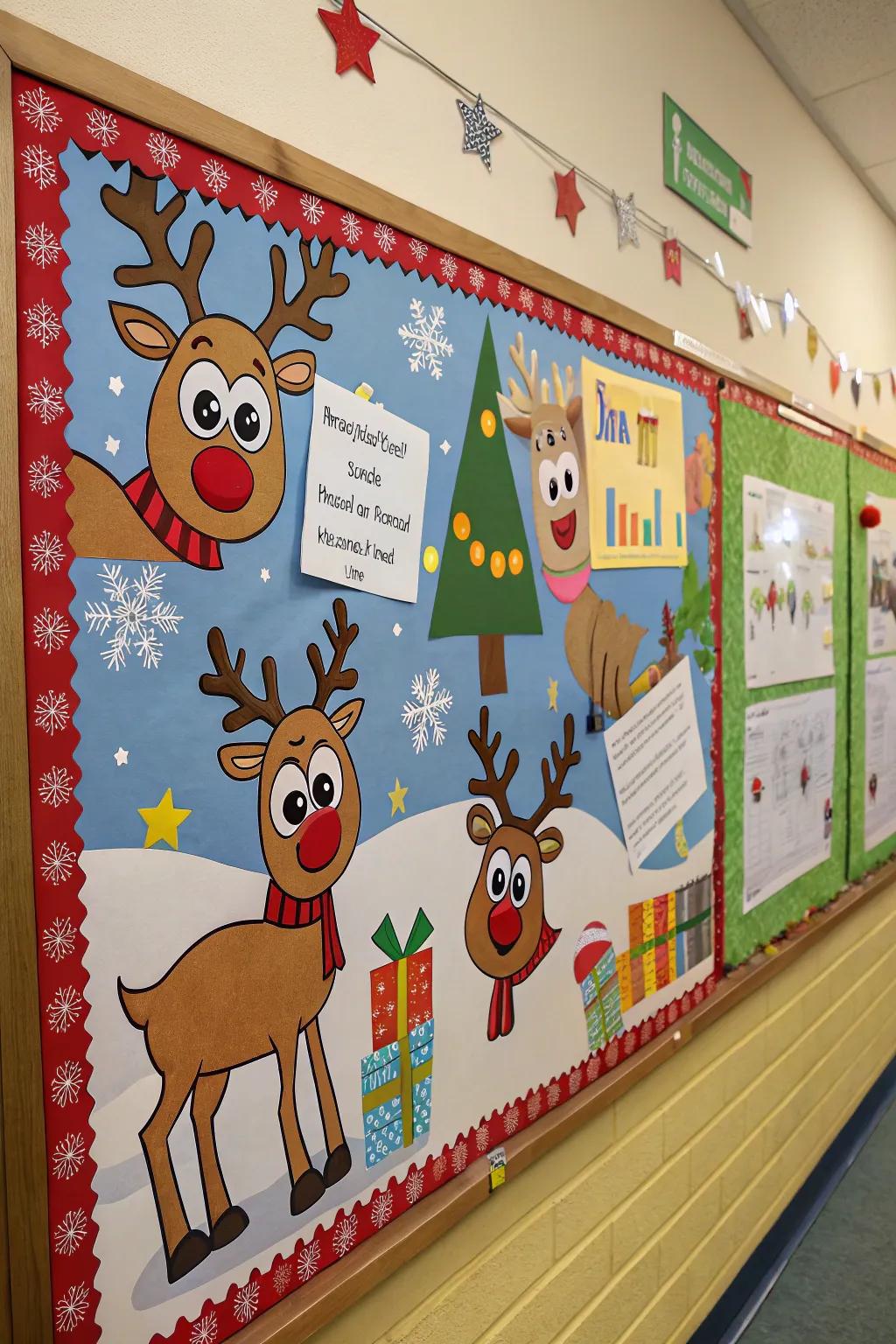 Share joy with a whimsical reindeer display.