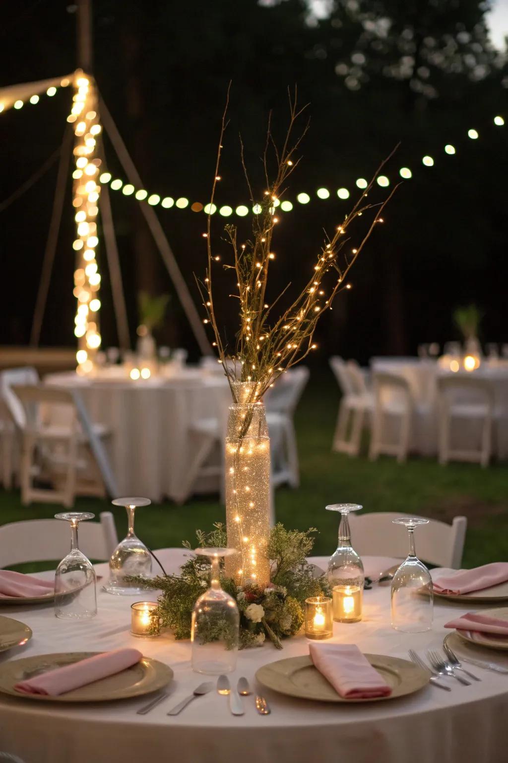 Twinkling lights inject a touch of enchantment.