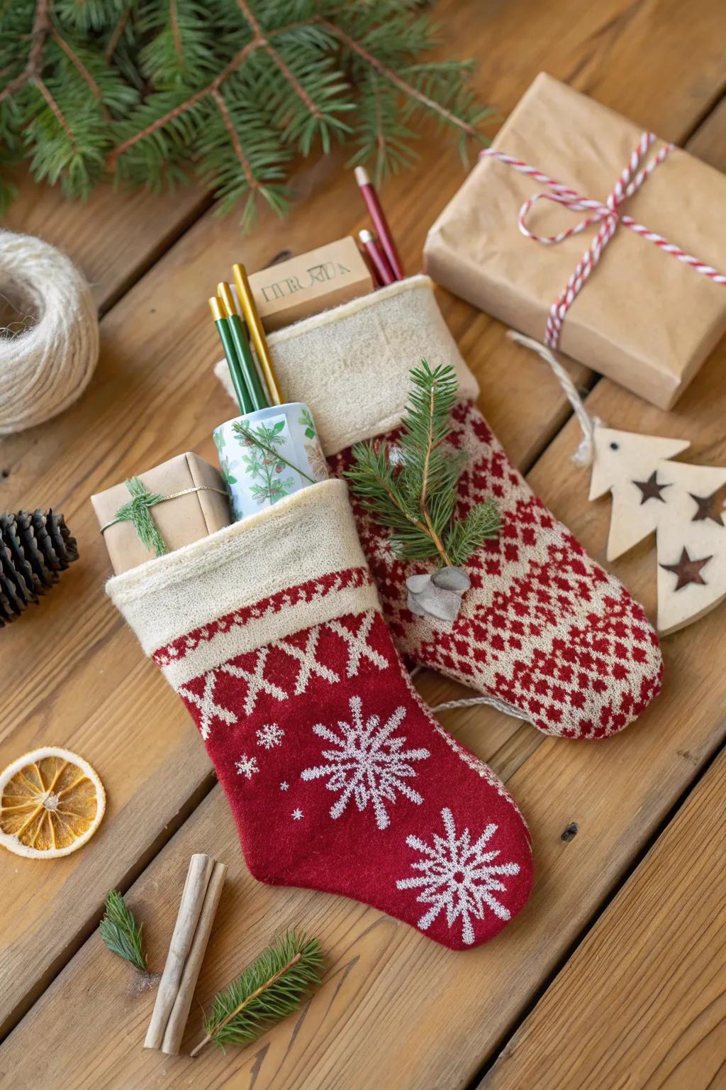 Eco-conscious fillers are a considerate choice for your sock exchange.