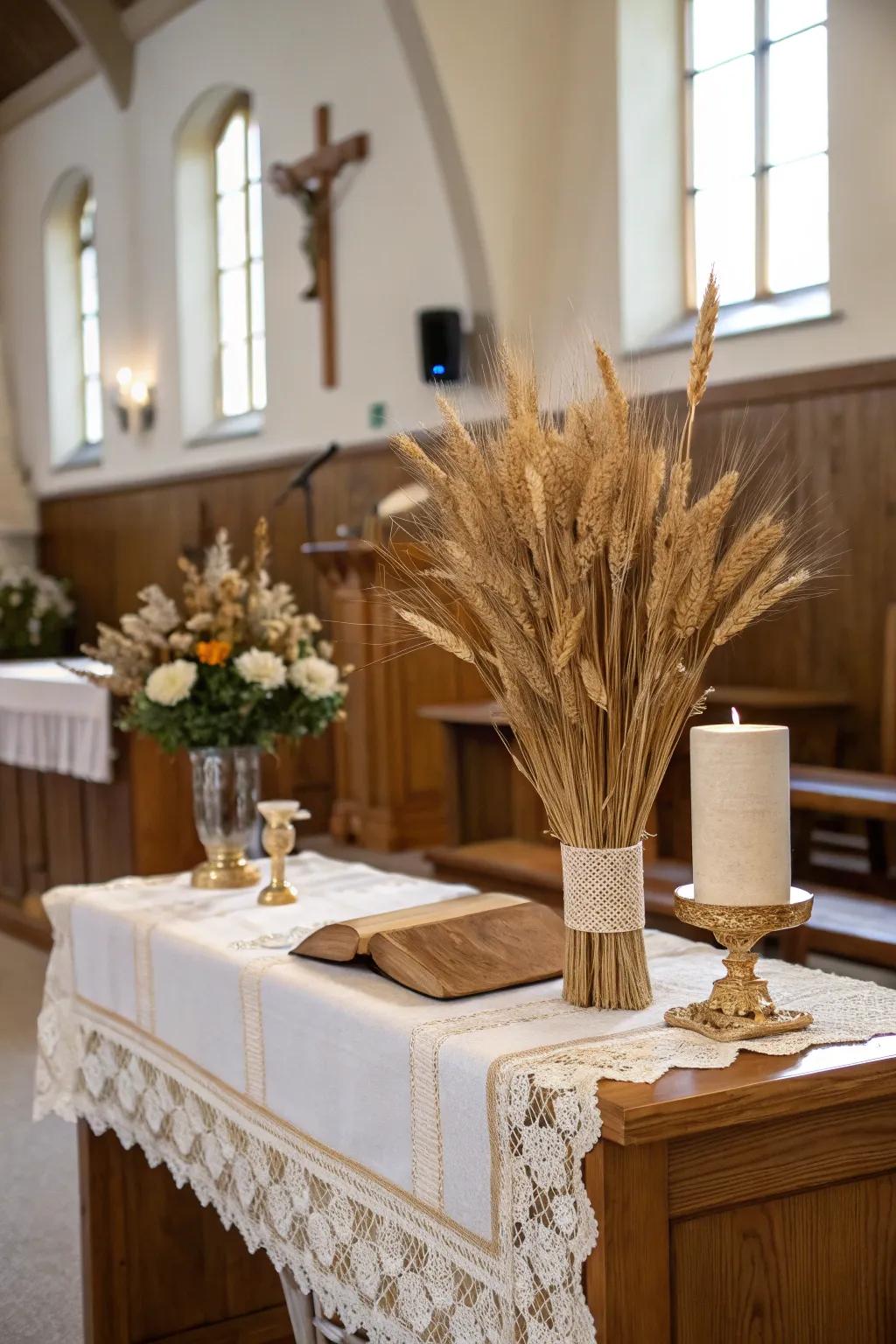 Rustic charm using organic materials enhances warmth to every setup.
