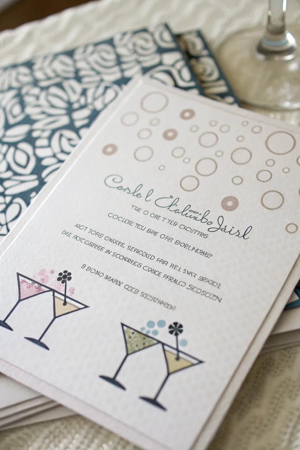 Set the tone with themed icons on your invitations.