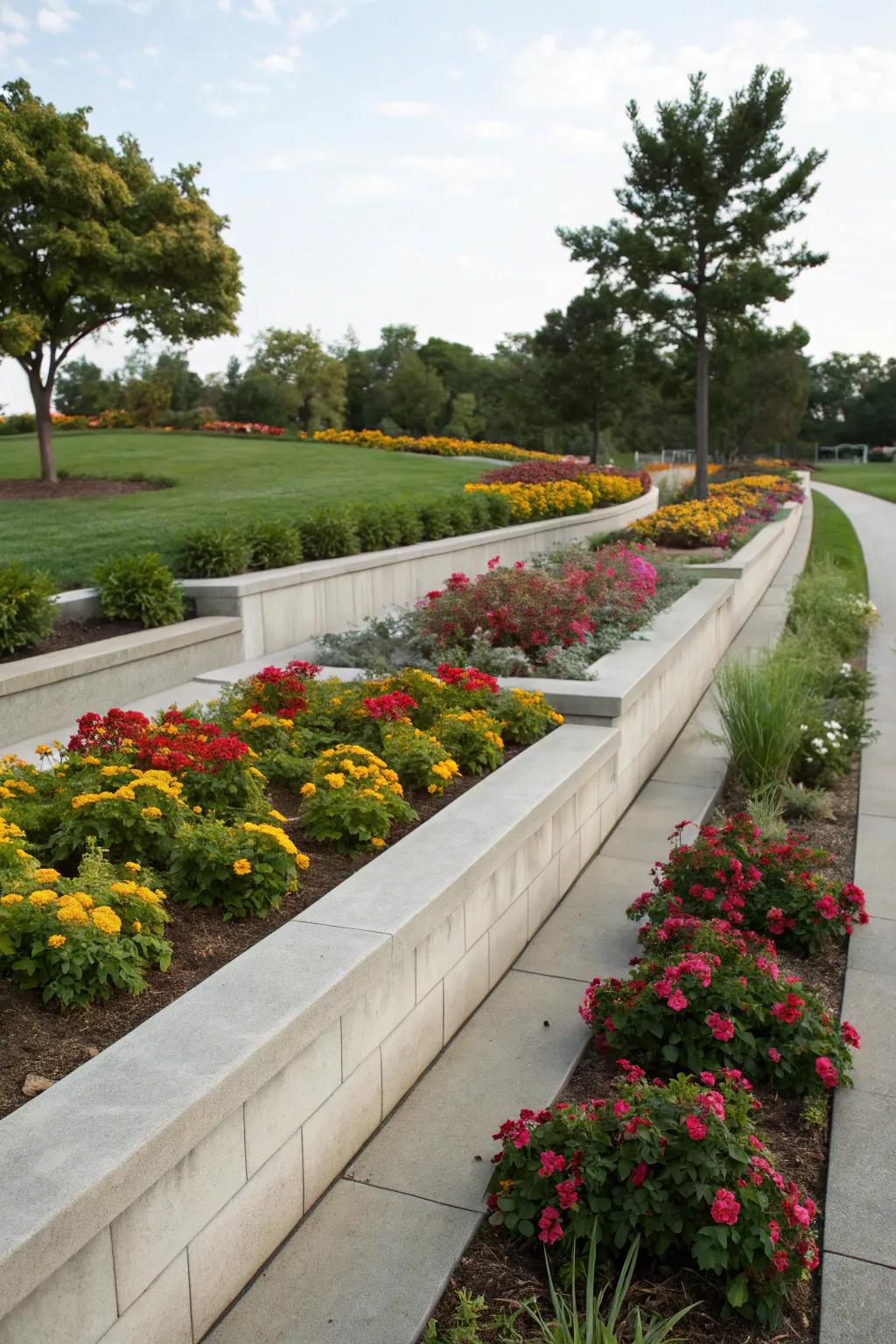 Keep your garden neat with concrete border.