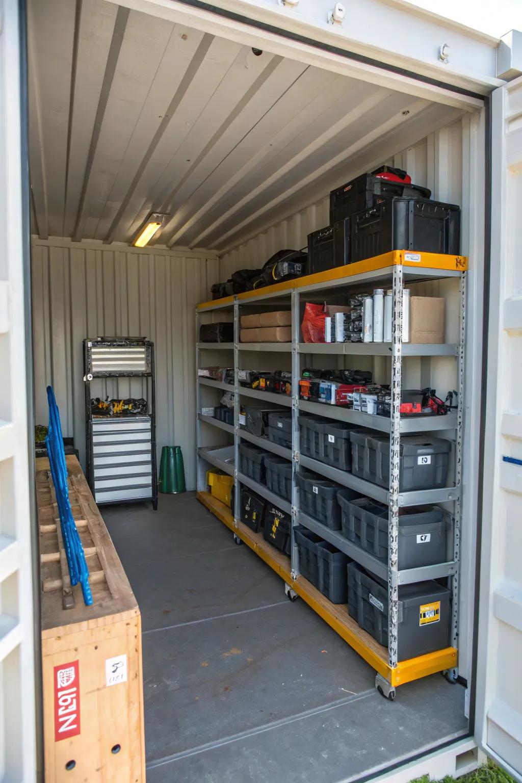 Make a custom interior in your container to suit your specific storage needs.