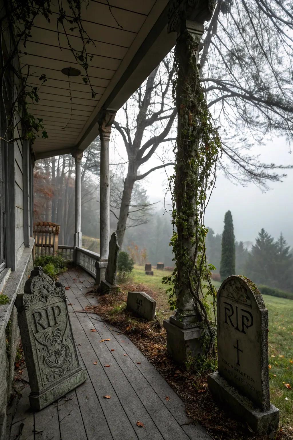Headstones bring the burial ground to your doorstep.
