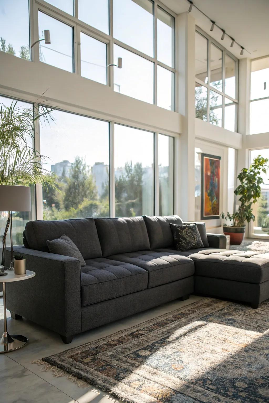 Sunlight enhances the appeal of your modular sofa.