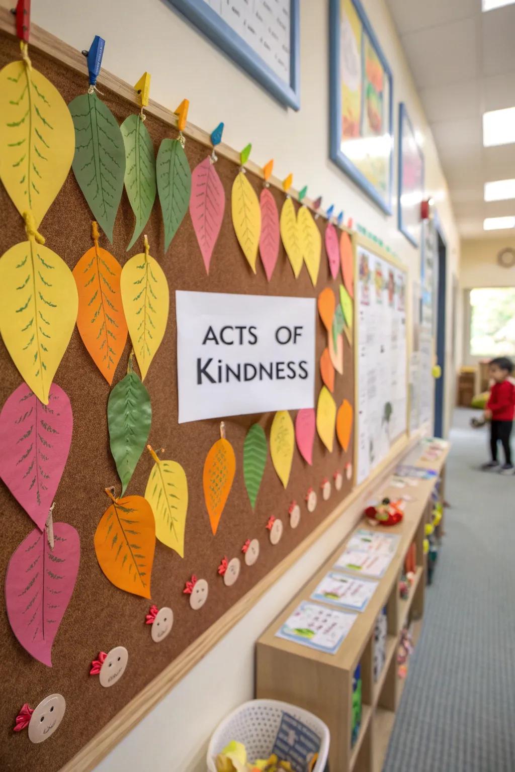 Autumnal Foliage & Benevolence board featuring benevolence messages.