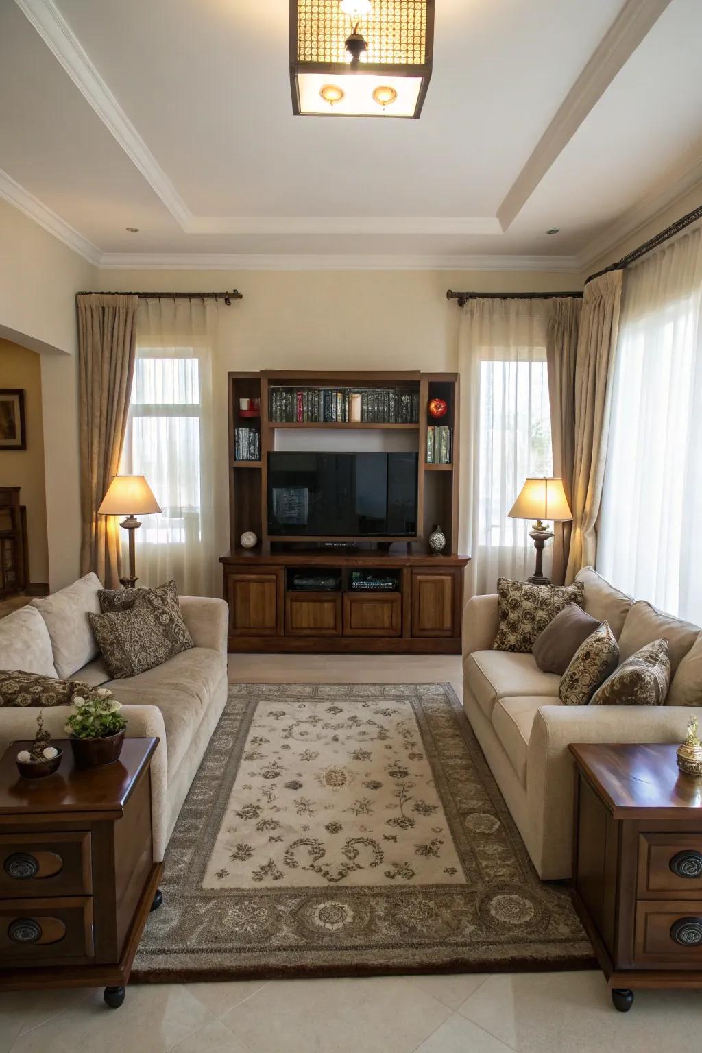 Symmetrical design brings a balanced and harmonious appearance.