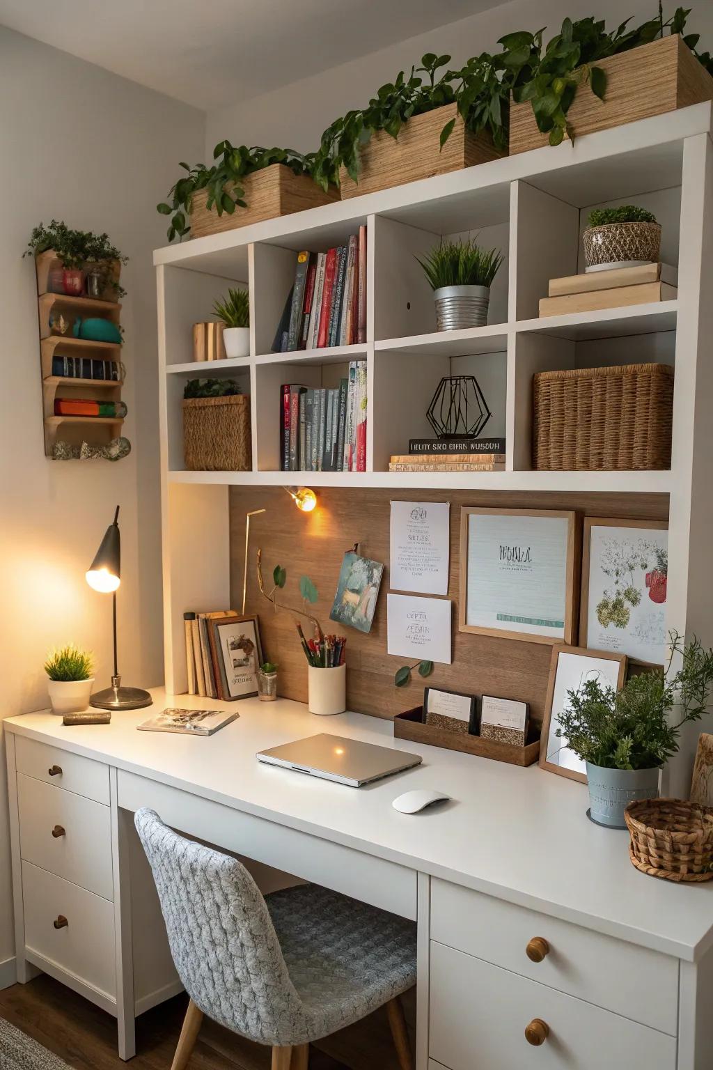 A well-organized desk enhances focus and efficiency.