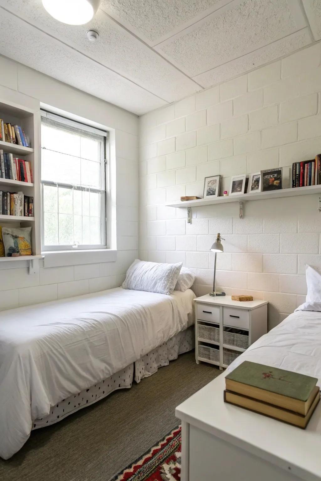 All-white offers a crisp and minimalist aesthetic.