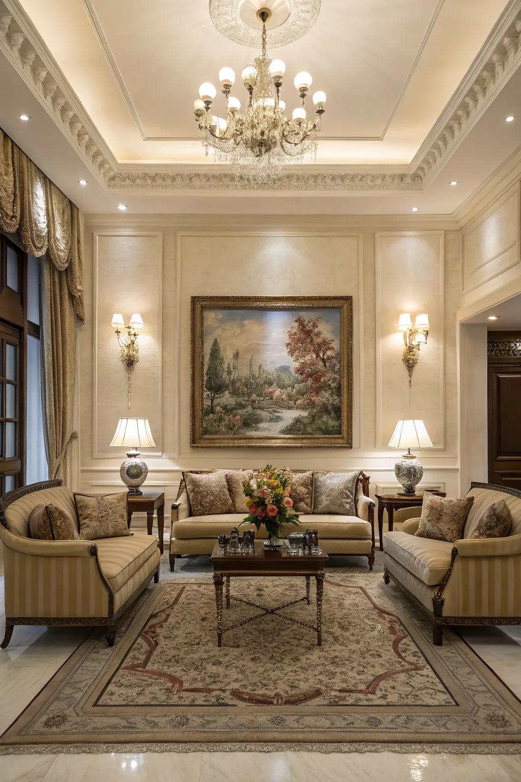 Art acts as a compelling point of focus, adding personality and style.