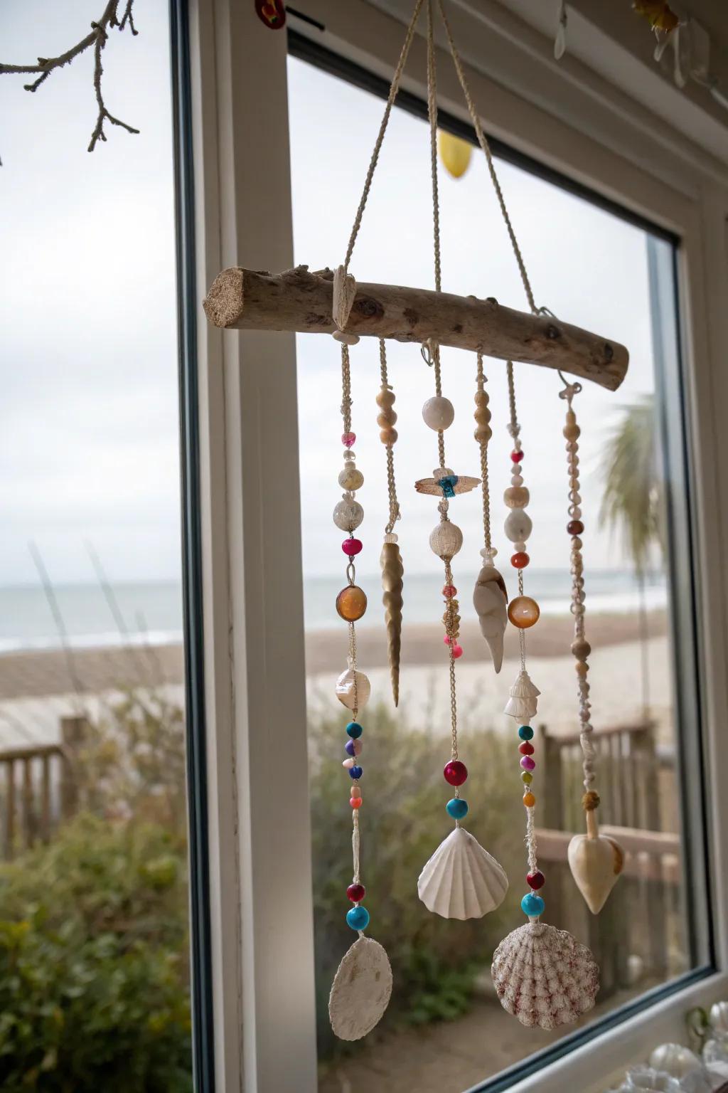 Found-wood mobiles bring a hint of the coast to your home.