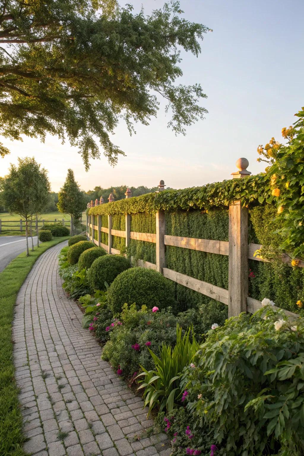 Integrate greenery with your perimeter for a natural aesthetic.