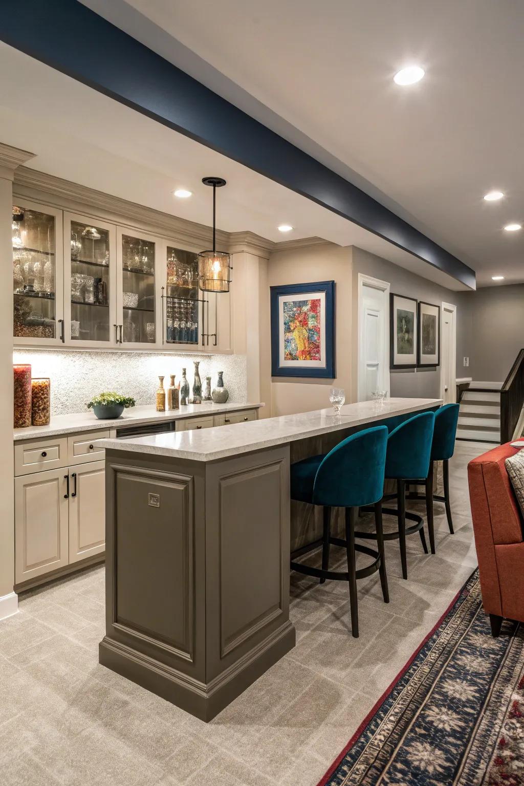 A blend of colors adds vitality to your dry bar.