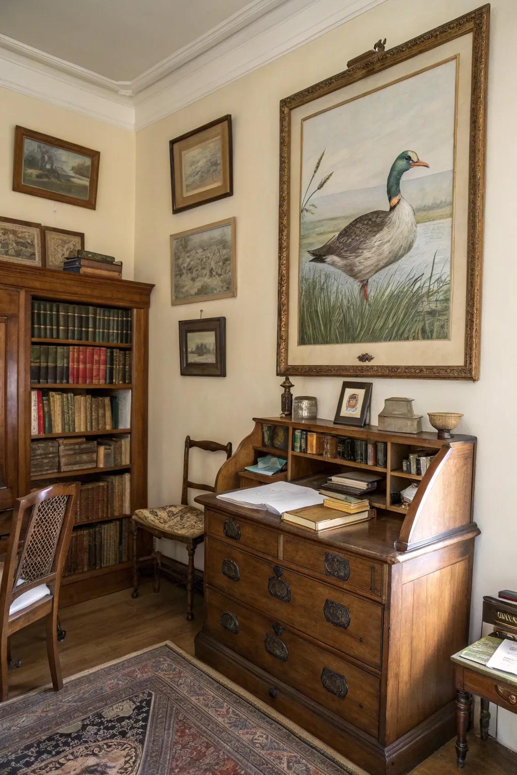 Classic duck art adds a nostalgic touch to your decor.