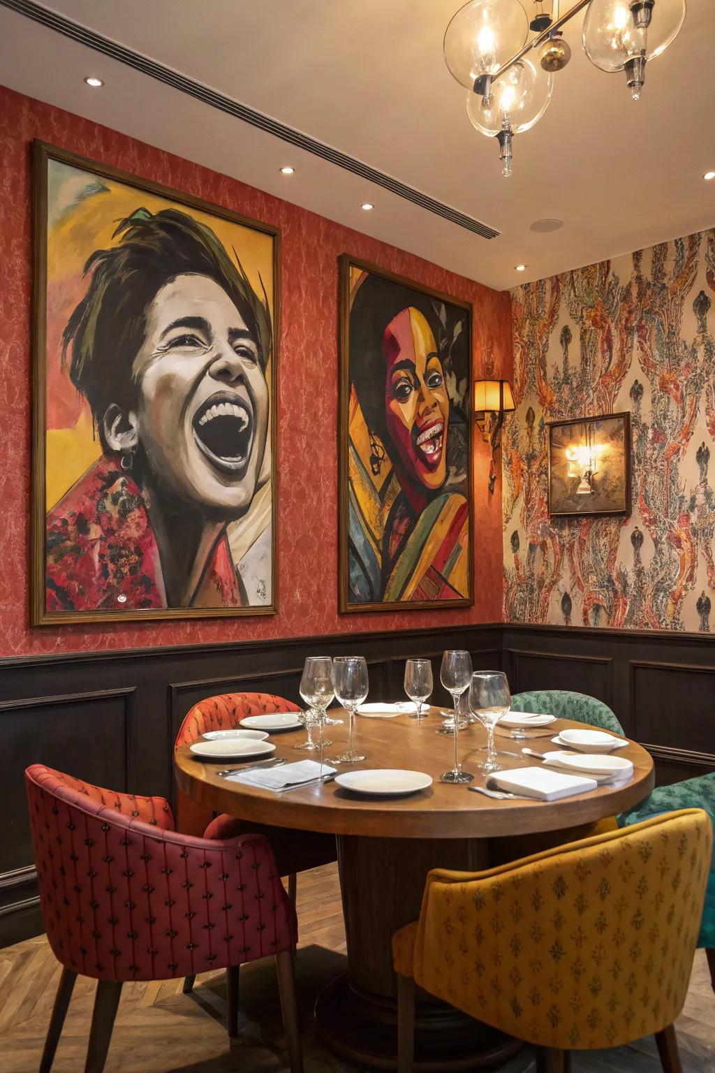 Expressionist art stirs emotion and sparks exchange.