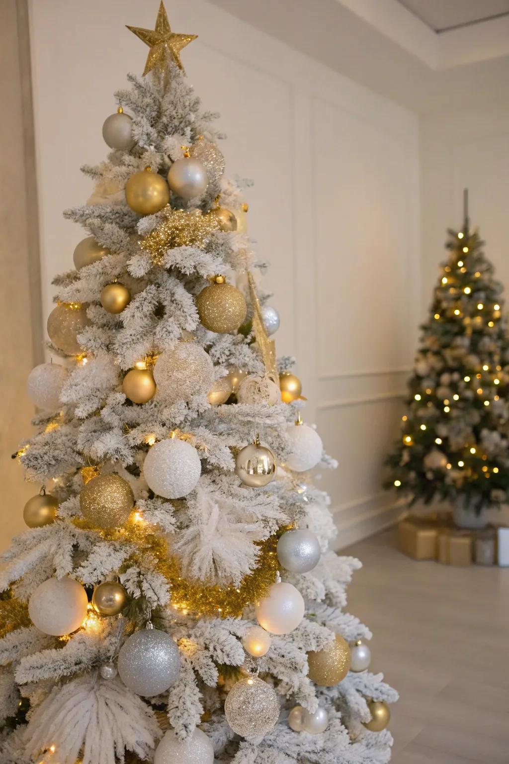 A harmonious color spectrum enriches the tree's charm.