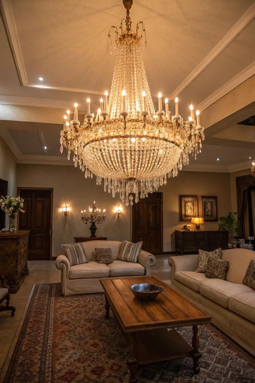 Detailed lighting fixtures lend elegance to any room.